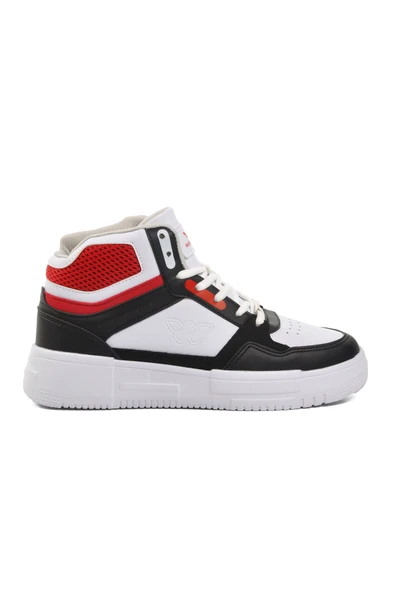 Beyaz Siyah Kırmızı Unisex Hi Sneaker ürün görseli 1