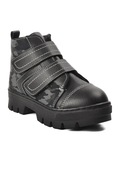 Siyah Kamuflaj Unisex Çocuk Bot - Resim 3