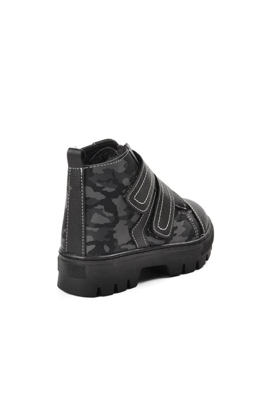 Siyah Kamuflaj Unisex Çocuk Bot - Resim 4