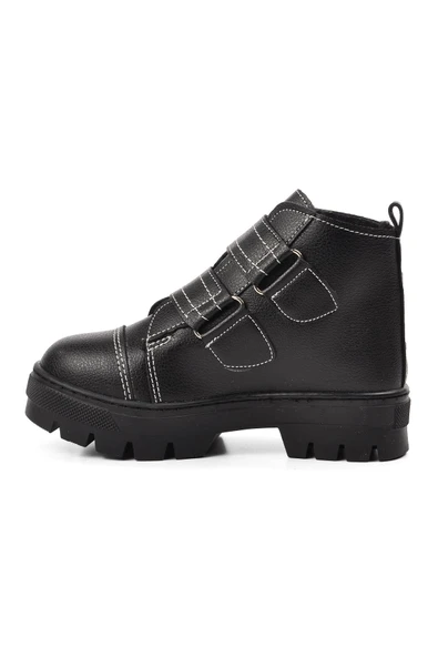 Siyah Unisex Çocuk Bot - Resim 2