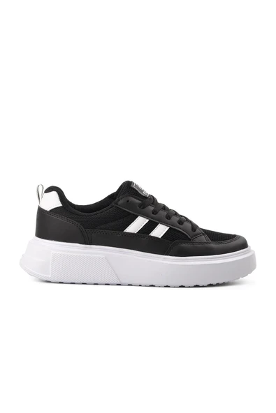Siyah Beyaz Kadın Spor Ayakkabı Sneaker ürün görseli 1