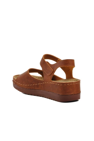 Taba Kadın Düz Sandalet - Resim 4