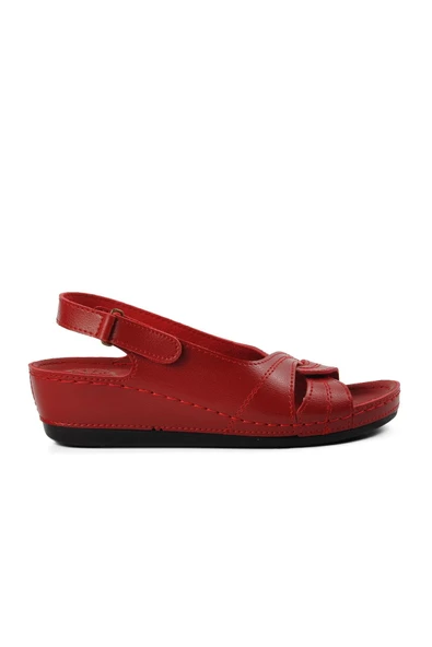 Kırmızı Kadın Düz Sandalet ürün görseli 1