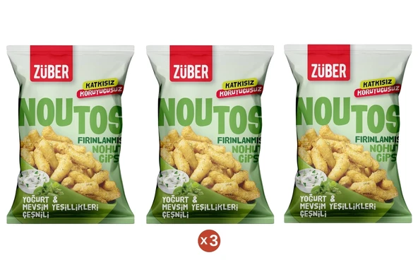 Noutos Nohut Cipsi Yoğurt ve Mevsim Yeşillikleri Çeşnili 55gr (3 ADET) ürün görseli 1
