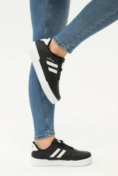 Siyah Beyaz Unisex Spor Ayakkabı ürün görseli 1