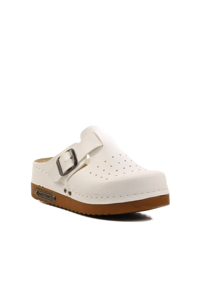 Beyaz Anatomik Unisex Sabo Terlik - Resim 3