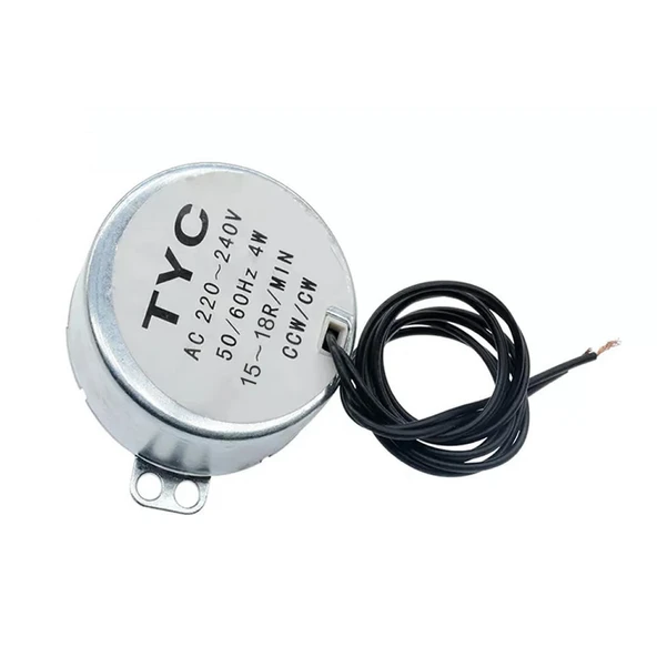 TYC-50 AC 220V 15RPM Senkron Motor Kuluçka Isıtıcı Fan Saat Zamanlayıcı Vitrin Perde Makine 4W Sessiz 1.5kgf.cm Tork Cw Ccw 50/60Hz ürün görseli 1