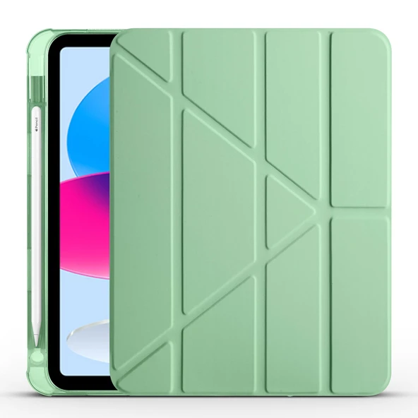 Apple iPad 11.Nesil 2025 Kılıf Zore Tri Folding Kalem Bölmeli Standlı Kılıf ürün görseli 1