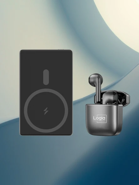 Fırsat Seti Logia Magslim  5.000 Mah Kablosuz Powerbank  ve Quantum Bluetooth Kulaklık ürün görseli 1
