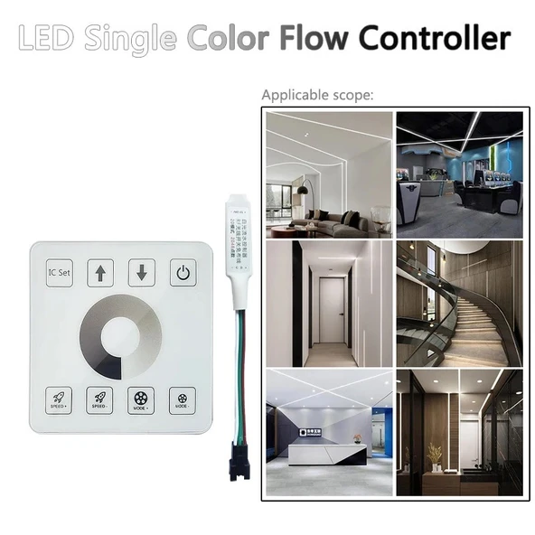 Tek Renk Pixel LED Kontrol Cihazı 4 Kanal 5V/24V Dokunmatik Kumandalı Kablosuz LED Dimmer Kontrol Ünitesi ürün görseli 1