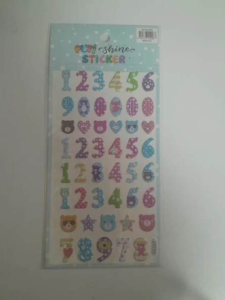 PUTI SHINE STICKER - RAKAMLAR 2 ürün görseli 1