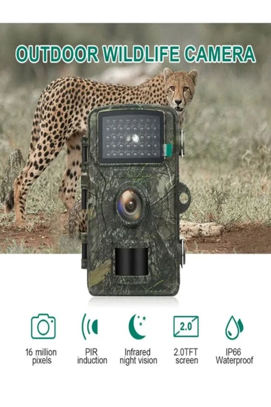 ULTRATEKNO TR Foto Kapan Takip Kamerası İzcilik Avcılık Kamerası Yaban Hayatı İzleme 1080P IP66 için 38 LED'li ürün görseli 1
