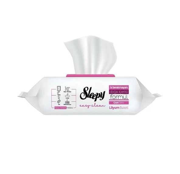 Sleepy Easy Clean Lilyum Buketi Yüzey Temizlik Havlusu 100' lü ürün görseli 1