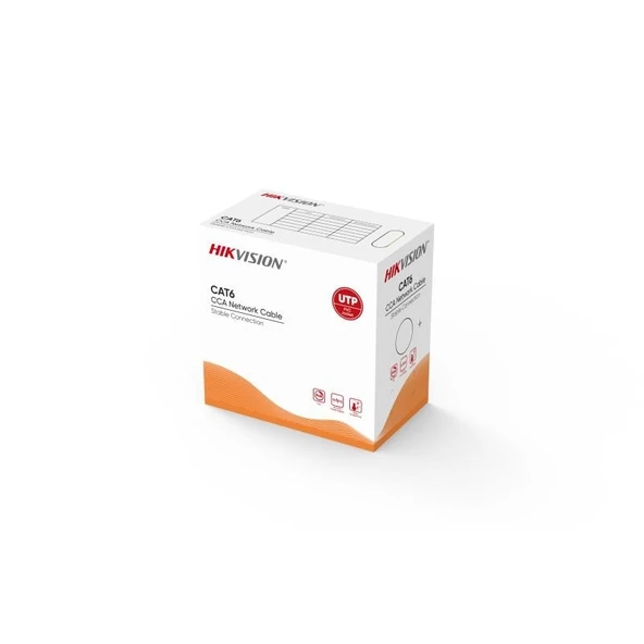 HIKVISION DS-1LN6UU/CCA CAT6 U/UTP CCA kablo, 305 metre ürün görseli 1