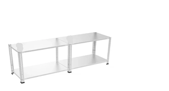 31x120x50 2 katlı 2 li çelik raf modülü ürün görseli 1