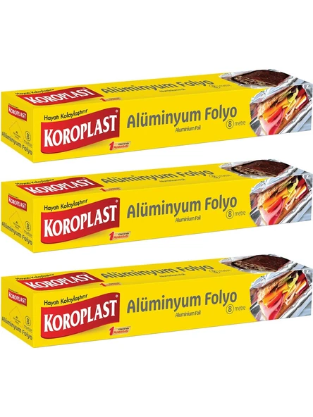 Koroplast Alüminyum Folyo 8 Mt x 3 Paket ürün görseli 1