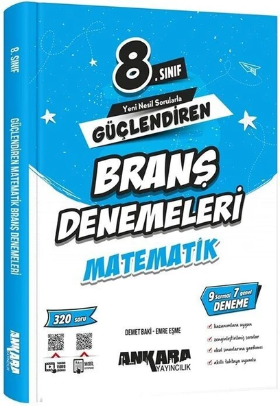 8. Sınıf Matematik Güçlendiren Branş Denemeleri Ankara Yayıncılık ürün görseli 1