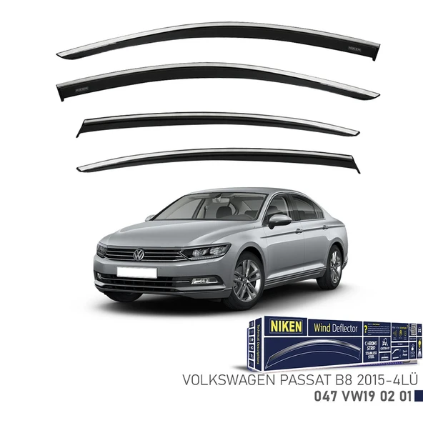 Vw Passat b8 Kromlu Cam Rüzgarlığı Niken 2015-2019 arası Uyumlu ürün görseli 1