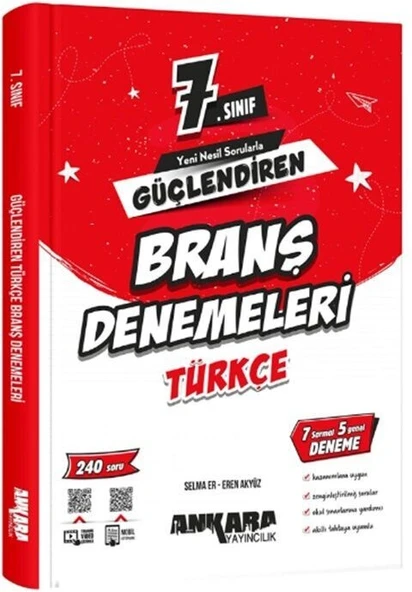 7. Sınıf Türkçe Güçlendiren Branş Denemeleri Ankara Yayıncılık ürün görseli 1