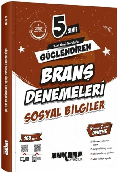 5. Sınıf Sosyal Bilgiler Güçlendiren Branş Denemeleri Ankara Yayıncılık ürün görseli 1
