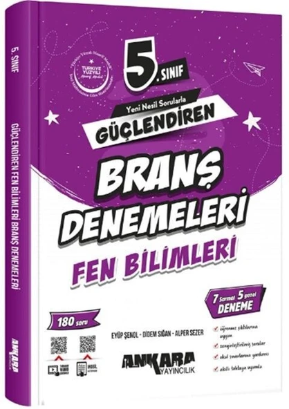 5. Sınıf Fen Bilimleri Güçlendiren Branş Denemeleri Ankara Yayıncılık ürün görseli 1