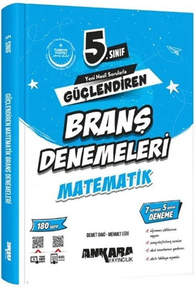 5. Sınıf Matematik Güçlendiren Branş Denemeleri Ankara Yayıncılık ürün görseli 1