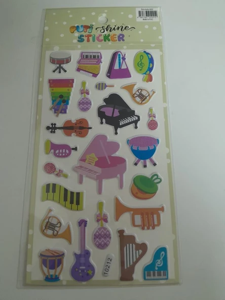 PUTI SHINE STICKER - MUZIK ALETLERI ürün görseli 1