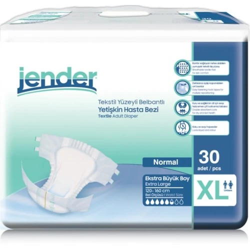 Jender Hasta Bezi Belbantlı Xlarge 30'lu paket ürün görseli 1