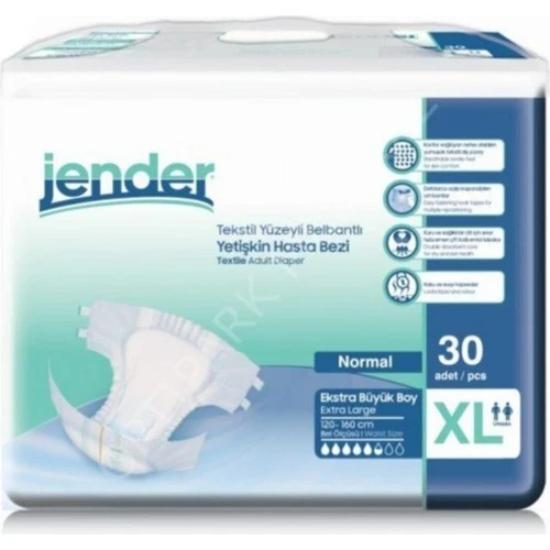 Jender Hasta Bezi Belbantlı Xlarge 30'lu 2 paket / 60 adet ürün görseli 1