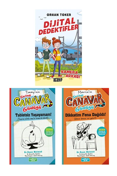 Dijital Dedektifler/Kamera Arkası/Sevimli Canavar Günlüğü  Tabletsiz Yaşayamam!/Sevimli Canavar Günlüğü Dikkatim Fena Dağıldı! ürün görseli 1