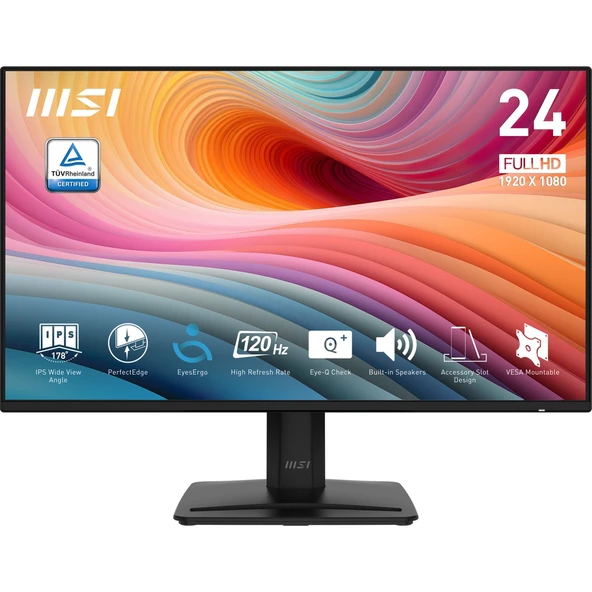 MSI 23.8" PRO MP242A E2 1920x1080 (FHD)  FLAT IPS 120HZ 1MS ADAPTIVE-SYNC MONITOR ürün görseli 1