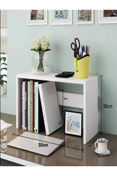 mini Kitap Rafı Masa Düzenleyici Organizer Çalışma Masası Ve Mutfak Tezgahı Düzenleyicisi ürün görseli 1