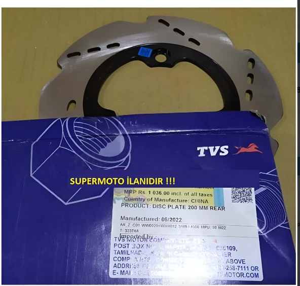 Tvs Apache 150 -180 Arka Fren Diski Orjinal Apachi  Supermoto ürün görseli 1