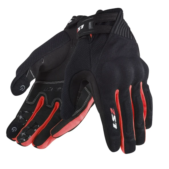 LS2 DART 2 EVO YAZLIK ELDİVEN SİYAH-KIRMIZI ürün görseli 1