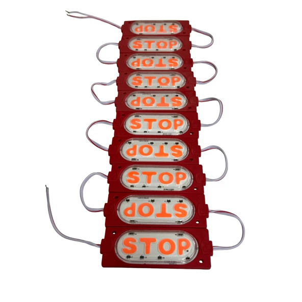 Vitrin tezgah mağza ürün gösteri STOP kırmızı Akvaryum Mutfak Dolap Ayna Modül COB LED Aydınlatma Işık 90x35mm 6W DC 12V ürün görseli 1