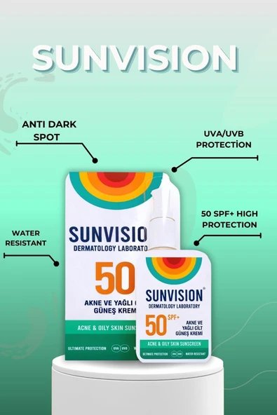 Sunvision AKNE VE YAĞLANMA KARŞITI GÜNEŞ KREMİ 50ml ürün görseli 1