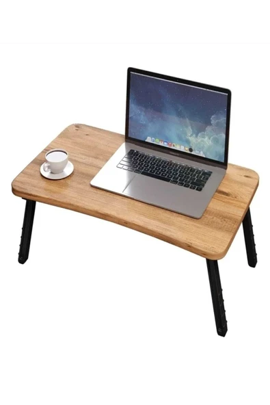 Laptop Sehpası Seyyar Kahvaltı Masası Katlanır Çalışma Sehpası Atlantik Çam ürün görseli 1