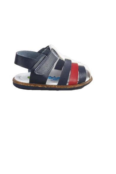Ayakmod Kırmızı-Lacivert  Çocuk Düz Sandalet 004 B.Ayk ürün görseli 1