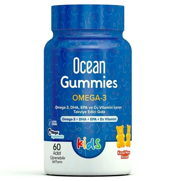 Ocean Gummies Omega 3 Kids 60 Çiğnenebilir Jel Form ürün görseli 1