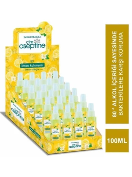 Cire Aseptine 24 Adet Limon Kolonyası 100 ml Sprey ürün görseli 1