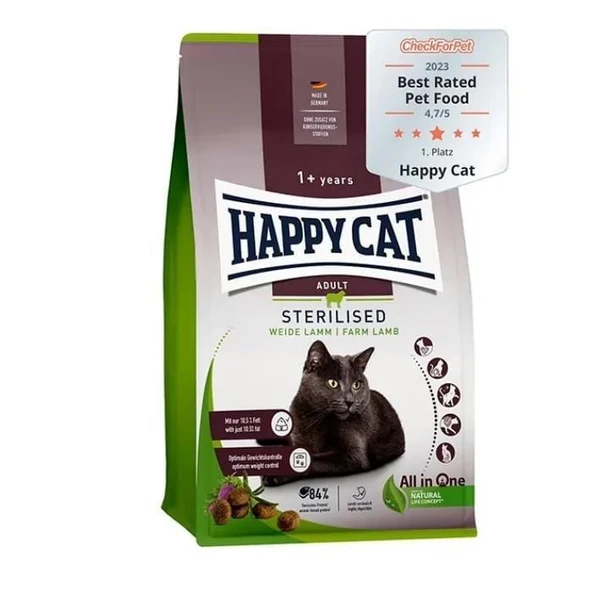 Happy Cat Sterilised Kuzu Etli Kısırlaştırılmış Kuru Kedi Maması 4KG ürün görseli 1