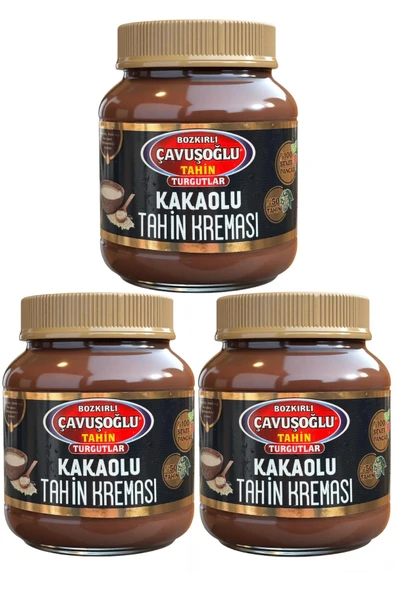Bozkırlı Çavuşoğlu Kakaolu Tahin Kreması 330 gr x 3 Adet ürün görseli 1