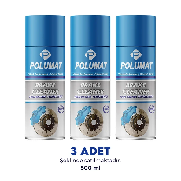 Polumat Fren Balata Temizleme Spreyi 3'lü Paket ürün görseli 1