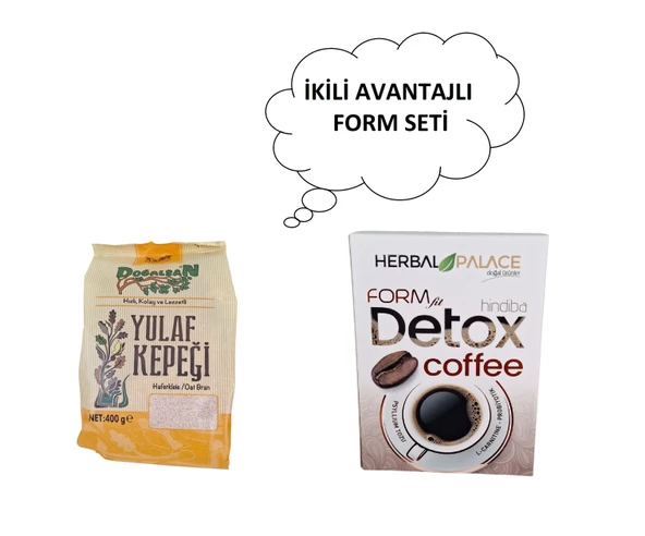 DOĞALSAN YULAF KEPEĞİ + HERBAL PALACE HİNDİBA KAHVESİ FORM DETOX CAFFEE ürün görseli 1