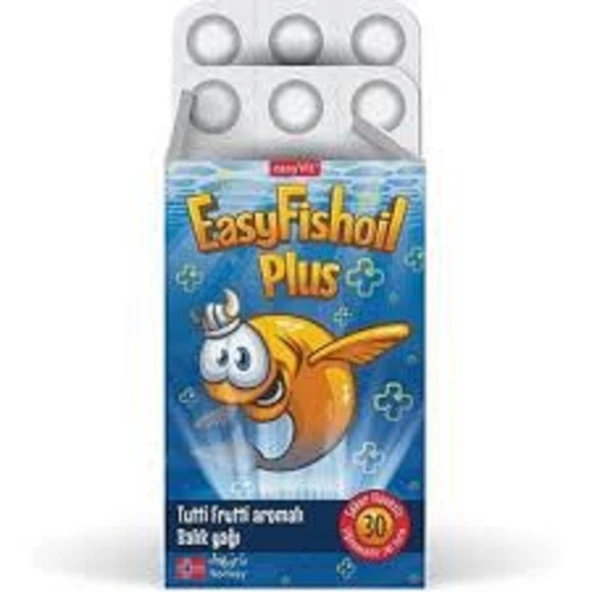 EasyFishoil Plus Balık Yağı Tutti Frutti Aromalı 30 Çiğnenebilir Jel ürün görseli 1