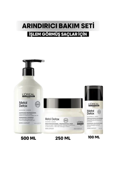 Loreal Professionnel Metal Detox 500 ml Saç Bakım Seti ürün görseli 1