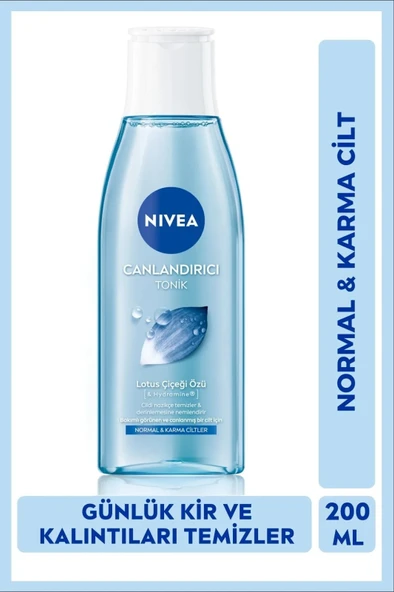 NIVEA Canlandırıcı Tonik 200ml, Nemlendirici, Lotus Çiçeği, Cildi Kurutmadan Temizler, Normal Cilt Tipleri ürün görseli 1