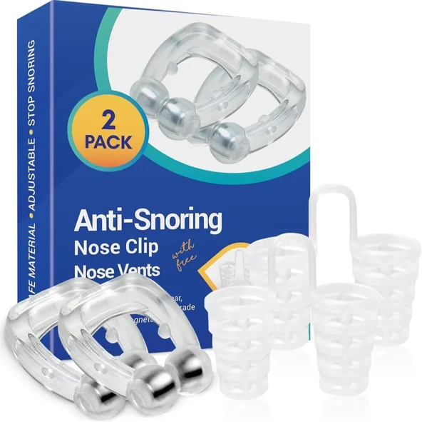 AntiSnoring Horlama Önleyici Burun Klipsi, Tıbbi Silikon, Manyetik Horlama Önleyici Uyku Yardımcısı ürün görseli 1