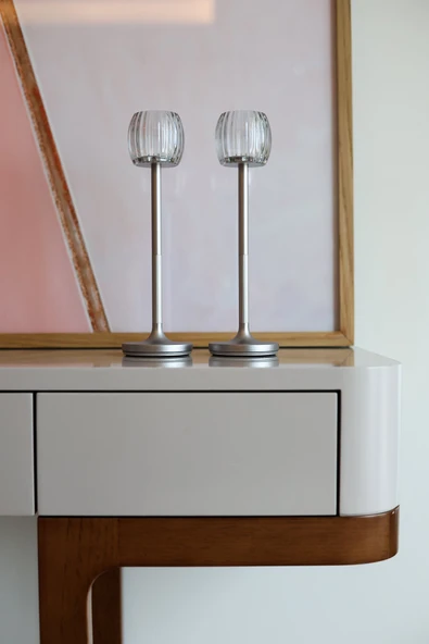 Stylistic Hari Waves Bistro Lamba Gümüş Beyaz - Resim 6