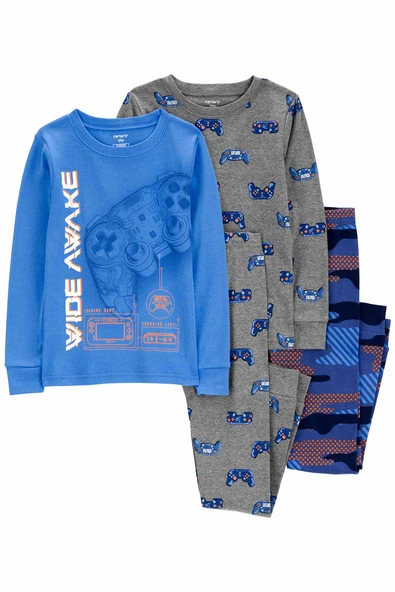 Carters Erkek Çocuk Pijama Set 4'lü Paket 3R496410R ürün görseli 1